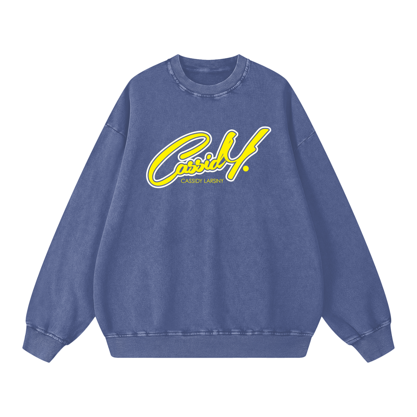 Cassidy Script Blue Oversized Sweatshirt