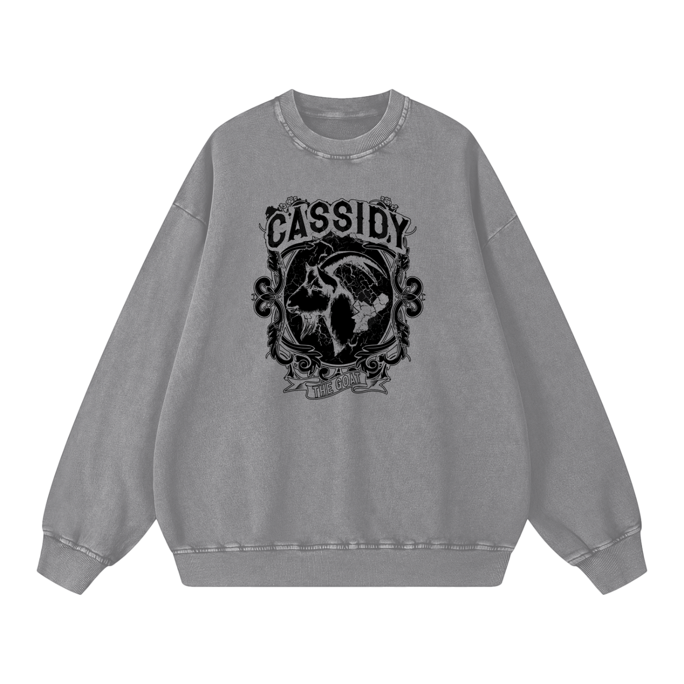 Cassidy Grey Skull Oversized Sweatshirt