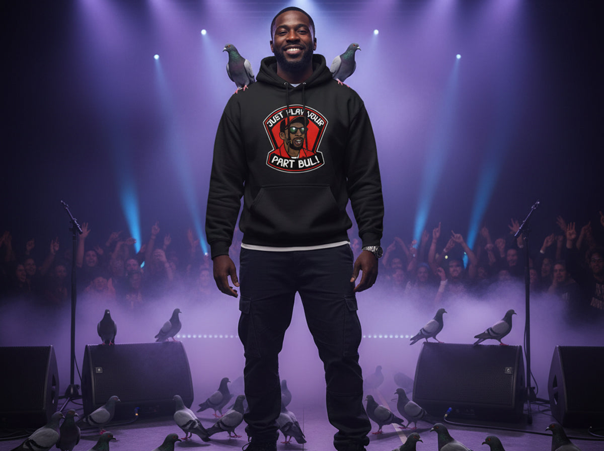 Pottsville Pigeon - Black Edition Fleeced Boxy Hoodie